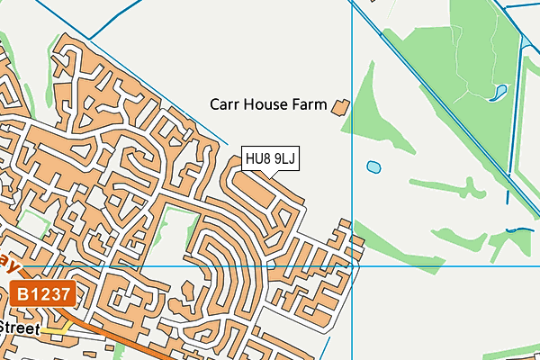 HU8 9LJ map - OS VectorMap District (Ordnance Survey)