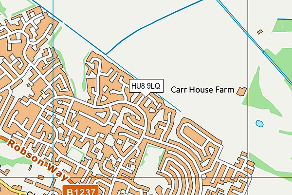 HU8 9LQ map - OS VectorMap District (Ordnance Survey)