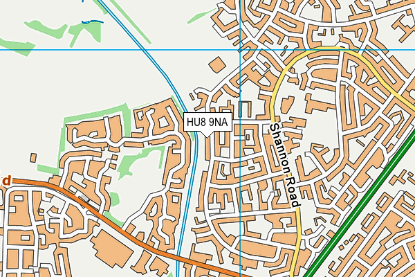 HU8 9NA map - OS VectorMap District (Ordnance Survey)