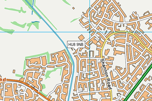 HU8 9NB map - OS VectorMap District (Ordnance Survey)
