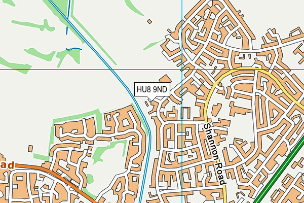 HU8 9ND map - OS VectorMap District (Ordnance Survey)