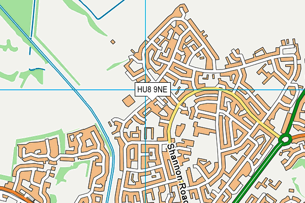 HU8 9NE map - OS VectorMap District (Ordnance Survey)
