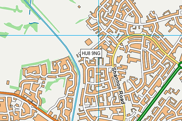 HU8 9NG map - OS VectorMap District (Ordnance Survey)