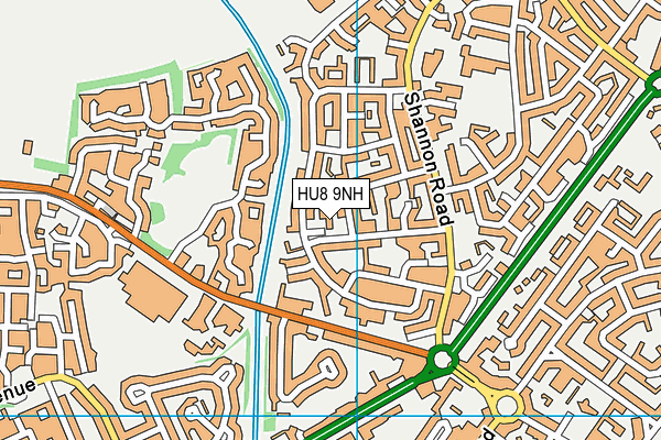 HU8 9NH map - OS VectorMap District (Ordnance Survey)