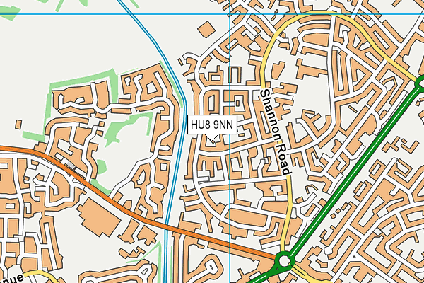 HU8 9NN map - OS VectorMap District (Ordnance Survey)
