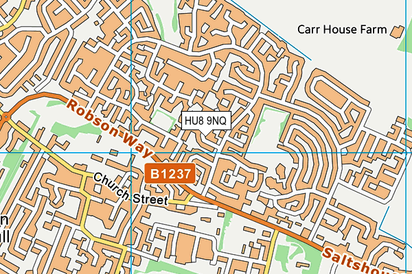 HU8 9NQ map - OS VectorMap District (Ordnance Survey)