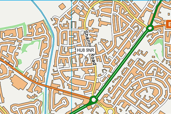 HU8 9NR map - OS VectorMap District (Ordnance Survey)