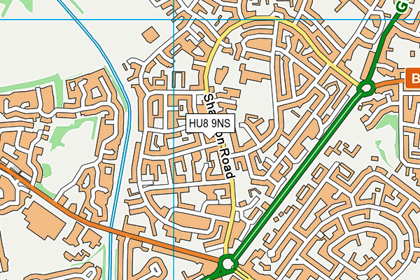 HU8 9NS map - OS VectorMap District (Ordnance Survey)