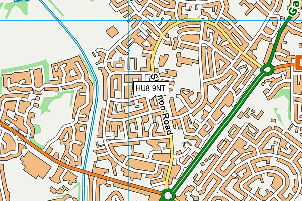 HU8 9NT map - OS VectorMap District (Ordnance Survey)