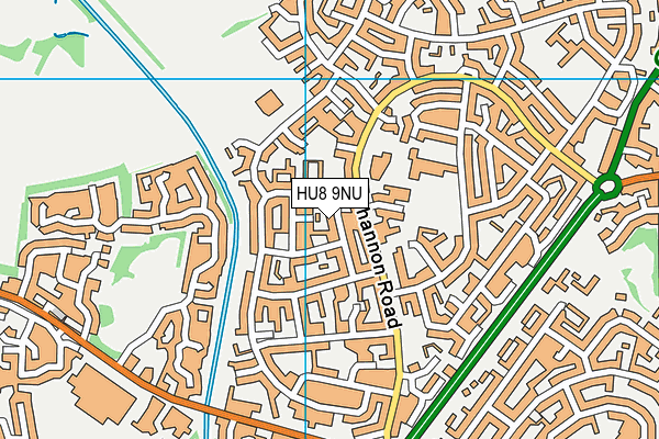 HU8 9NU map - OS VectorMap District (Ordnance Survey)
