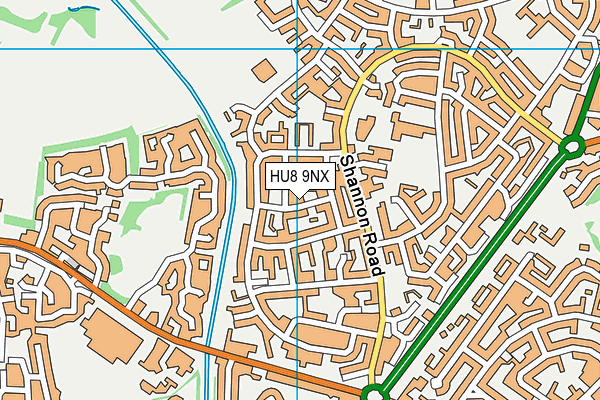 HU8 9NX map - OS VectorMap District (Ordnance Survey)