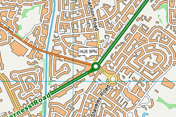 HU8 9PN map - OS VectorMap District (Ordnance Survey)