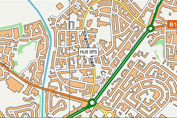 HU8 9PS map - OS VectorMap District (Ordnance Survey)
