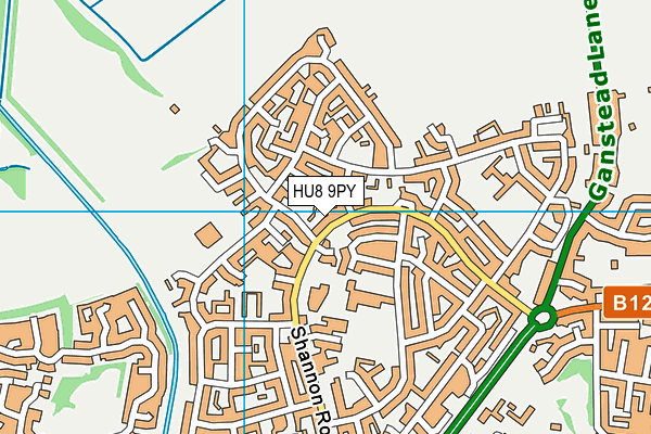 HU8 9PY map - OS VectorMap District (Ordnance Survey)