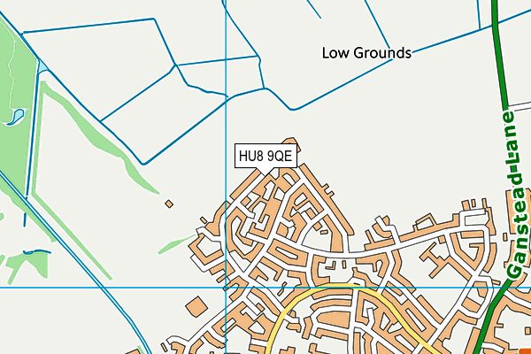 HU8 9QE map - OS VectorMap District (Ordnance Survey)