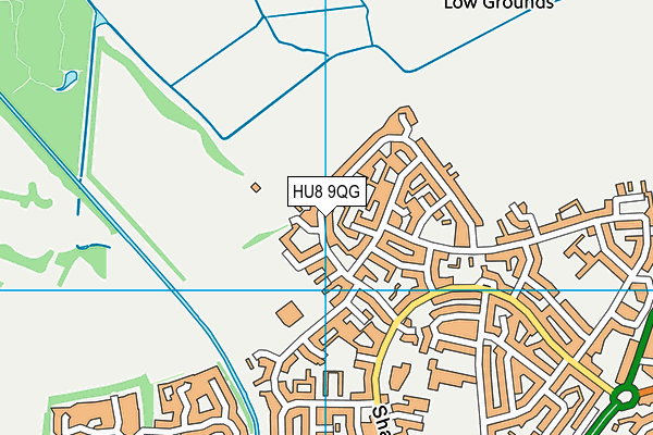 HU8 9QG map - OS VectorMap District (Ordnance Survey)