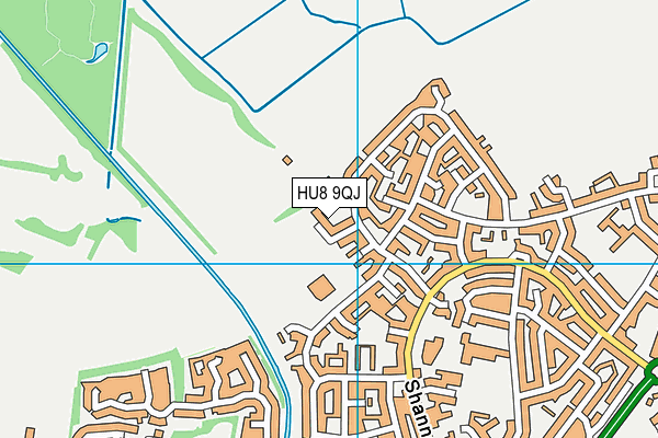 HU8 9QJ map - OS VectorMap District (Ordnance Survey)