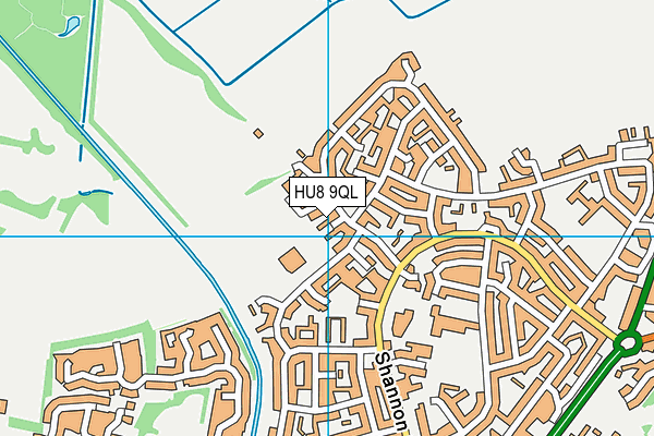 HU8 9QL map - OS VectorMap District (Ordnance Survey)