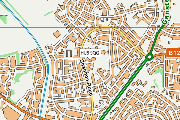 HU8 9QQ map - OS VectorMap District (Ordnance Survey)