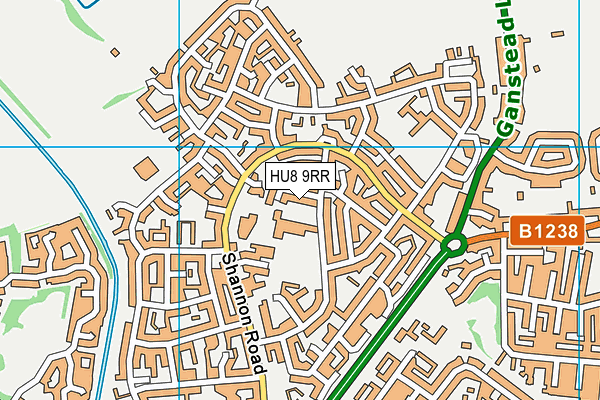 HU8 9RR map - OS VectorMap District (Ordnance Survey)