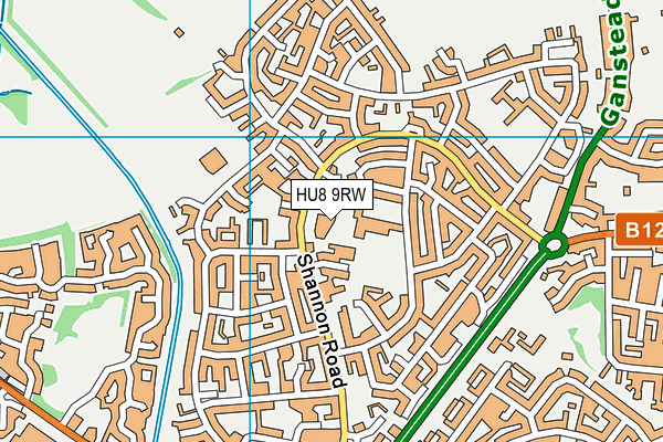 Longhill Primary School map (HU8 9RW) - OS VectorMap District (Ordnance Survey)