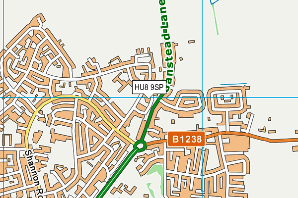 HU8 9SP map - OS VectorMap District (Ordnance Survey)