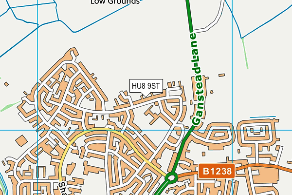 HU8 9ST map - OS VectorMap District (Ordnance Survey)