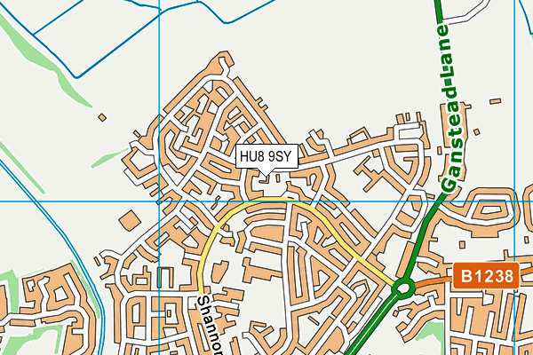 HU8 9SY map - OS VectorMap District (Ordnance Survey)