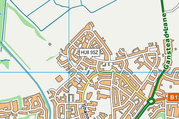HU8 9SZ map - OS VectorMap District (Ordnance Survey)