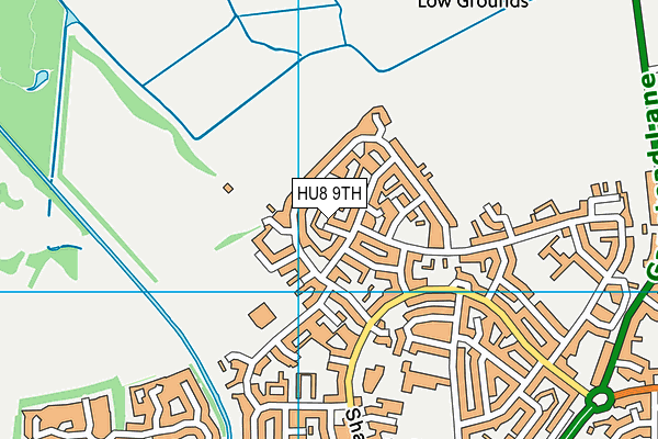 HU8 9TH map - OS VectorMap District (Ordnance Survey)