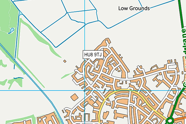 HU8 9TJ map - OS VectorMap District (Ordnance Survey)