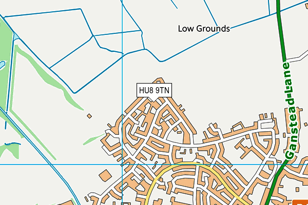 HU8 9TN map - OS VectorMap District (Ordnance Survey)