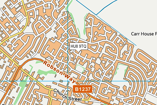 HU8 9TQ map - OS VectorMap District (Ordnance Survey)