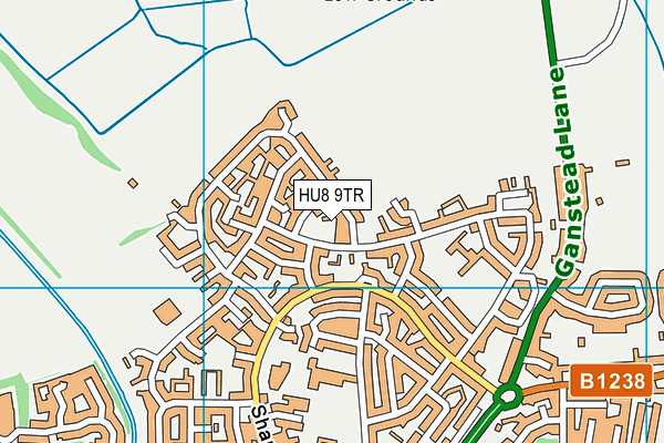 HU8 9TR map - OS VectorMap District (Ordnance Survey)