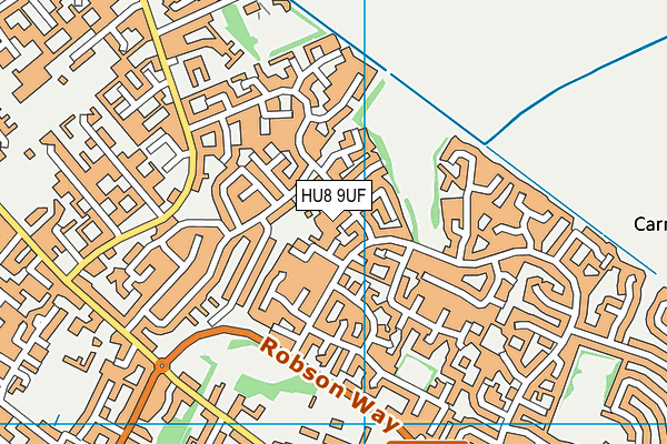 HU8 9UF map - OS VectorMap District (Ordnance Survey)