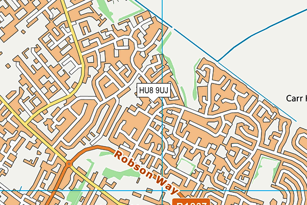 HU8 9UJ map - OS VectorMap District (Ordnance Survey)