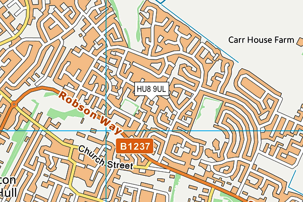 HU8 9UL map - OS VectorMap District (Ordnance Survey)