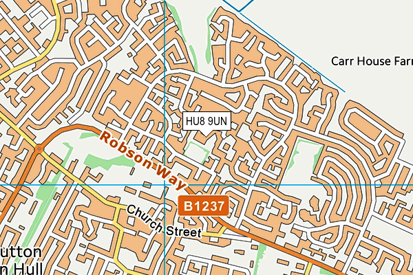 HU8 9UN map - OS VectorMap District (Ordnance Survey)