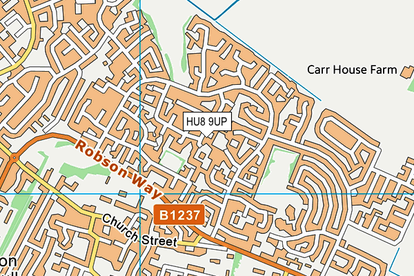 HU8 9UP map - OS VectorMap District (Ordnance Survey)