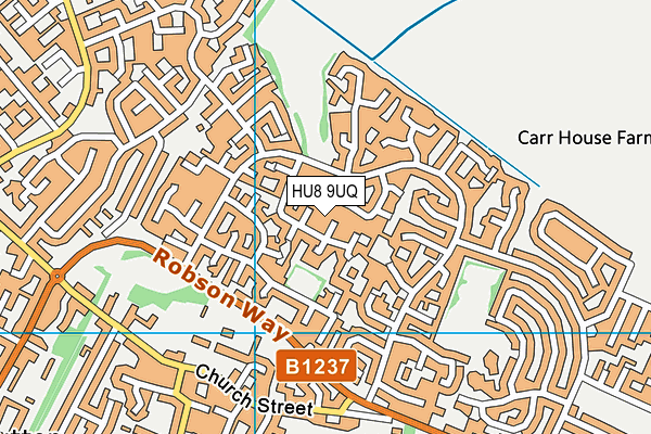 HU8 9UQ map - OS VectorMap District (Ordnance Survey)