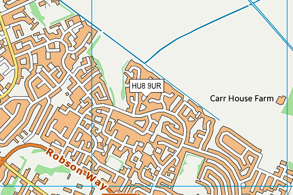 HU8 9UR map - OS VectorMap District (Ordnance Survey)