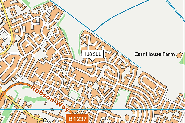 Howdale Road map (HU8 9UU) - OS VectorMap District (Ordnance Survey)