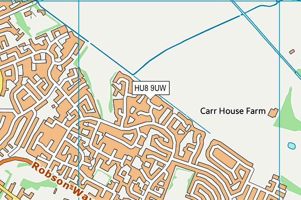 HU8 9UW map - OS VectorMap District (Ordnance Survey)