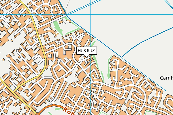 HU8 9UZ map - OS VectorMap District (Ordnance Survey)