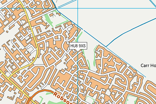 HU8 9XS map - OS VectorMap District (Ordnance Survey)