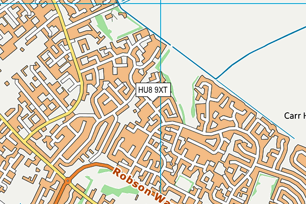 HU8 9XT map - OS VectorMap District (Ordnance Survey)
