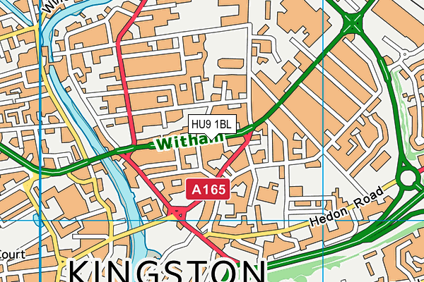 HU9 1BL map - OS VectorMap District (Ordnance Survey)