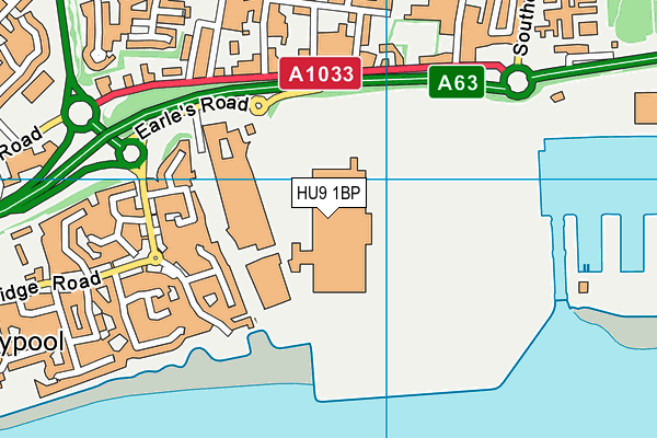 HU9 1BP map - OS VectorMap District (Ordnance Survey)