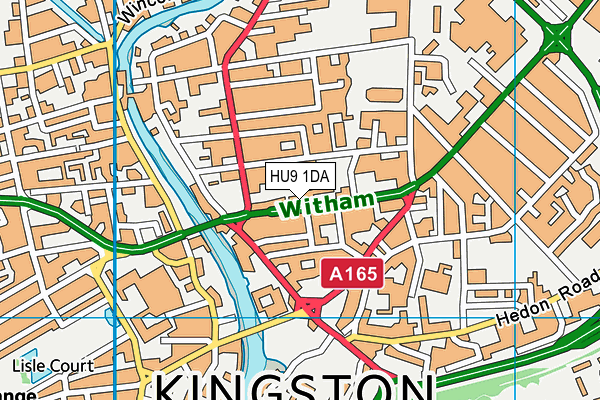 HU9 1DA map - OS VectorMap District (Ordnance Survey)