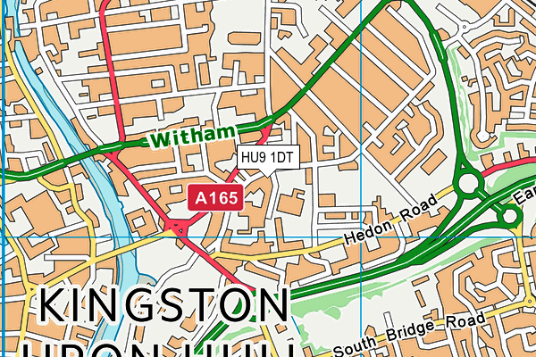 HU9 1DT map - OS VectorMap District (Ordnance Survey)